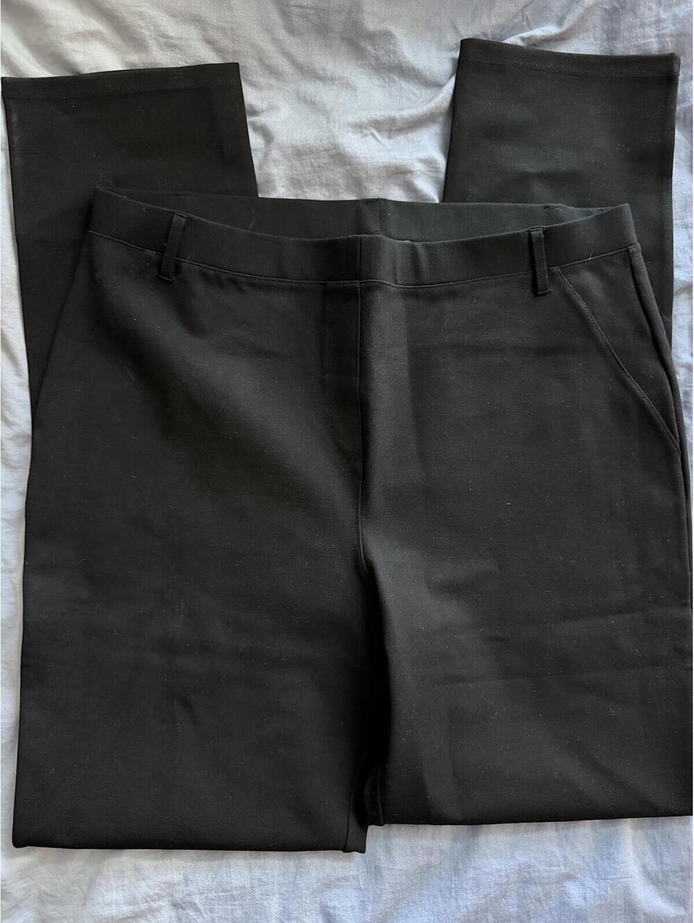 Quince Ultra Stretch Ponte Straight Leg Pants Black XLT Tall